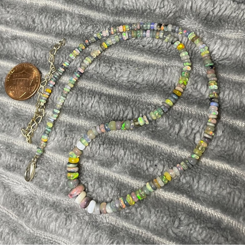 All natural Ethiopian Opal Necklace